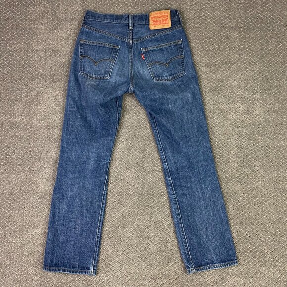 Levi's 501 Jeans Men's 29 x 30 Measures 28 x 28.5 Blue Button Fly Red Tab 0422 - Picture 4 of 14
